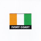 Ivory Coast MultiColor Country Flag Logo Embroidered Iron On Backing Heat Seal Patch