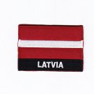Latvia MultiColor Country Flag Logo Embroidered Iron On Backing Heat Seal Patch