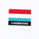 Luxembourg MultiColor Country Flag Logo Embroidered Iron On Backing Heat Seal Patch