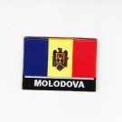 Moldova MultiColor Country Flag Logo Embroidered Iron On Backing Heat Seal Patch