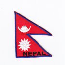 Nepal MultiColor Country Flag Logo Embroidered Iron On Backing Heat Seal Patch