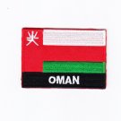 Oman MultiColor Country Flag Logo Embroidered Iron On Backing Heat Seal Patch