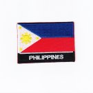 Philippines MultiColor Country Flag Logo Embroidered Iron On Backing Heat Seal Patch