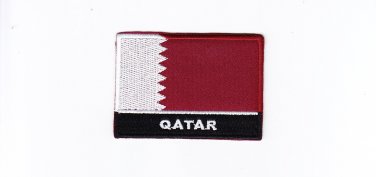 Qatar MultiColor Country Flag Logo Embroidered Iron On Backing Heat Seal Patch