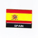 Spain MultiColor Country Flag Logo Embroidered Iron On Backing Heat Seal Patch