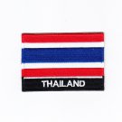 Thailand MultiColor Country Flag Logo Embroidered Iron On Backing Heat Seal Patch
