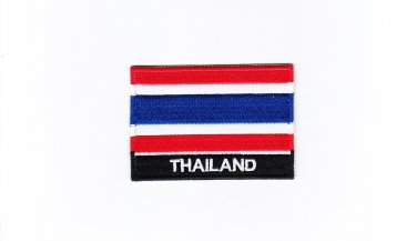 Thailand MultiColor Country Flag Logo Embroidered Iron On Backing Heat Seal Patch