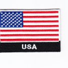 USA United States MultiColor Country Flag Logo Embroidered Iron On Backing Heat Seal Patch
