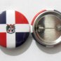 Dominican National Country Flag Button Badge Lapel Pin Tin Plate 30 mm Diameter