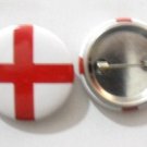 England National Country Flag Button Badge Lapel Pin Tin Plate 30 mm Diameter