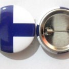 Finland National Country Flag Button Badge Lapel Pin Tin Plate 30 mm Diameter