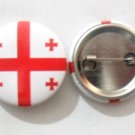 Georgia National Country Flag Button Badge Lapel Pin Tin Plate 30 mm Diameter