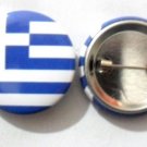 Greece National Country Flag Button Badge Lapel Pin Tin Plate 30 mm Diameter