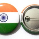 India National Country Flag Button Badge Lapel Pin Tin Plate 30 mm Diameter
