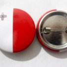 Malta National Country Flag Button Badge Lapel Pin Tin Plate 30 mm Diameter