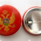 Montenegro National Country Flag Button Badge Lapel Pin Tin Plate 30 mm Diameter