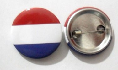 Netherlands National Country Flag Button Badge Lapel Pin Tin Plate 30 mm Diameter