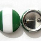 Nigeria National Country Flag Button Badge Lapel Pin Tin Plate 30 mm Diameter