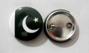 Pakisatan National Country Flag Button Badge Lapel Pin Tin Plate 30 mm Diameter