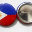 Philippines National Country Flag Button Badge Lapel Pin Tin Plate 30 mm Diameter