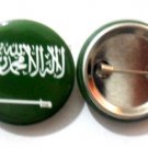 KSA Saudi Arabia National Country Flag Button Badge Lapel Pin Tin Plate 30 mm Diameter
