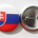 Slovakia National Country Flag Button Badge Lapel Pin Tin Plate 30 mm Diameter