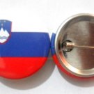 Slovenia National Country Flag Button Badge Lapel Pin Tin Plate 30 mm Diameter