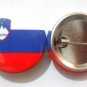 Slovenia National Country Flag Button Badge Lapel Pin Tin Plate 30 mm Diameter