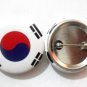 South Korea National Country Flag Button Badge Lapel Pin Tin Plate 30 mm Diameter