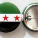 Syria Rebels National Country Flag Button Badge Lapel Pin Tin Plate 30 mm Diameter