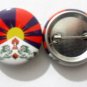 Tibet National Country Flag Button Badge Lapel Pin Tin Plate 30 mm Diameter