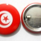 Tunisia National Country Flag Button Badge Lapel Pin Tin Plate 30 mm Diameter