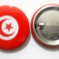 Tunisia National Country Flag Button Badge Lapel Pin Tin Plate 30 mm Diameter
