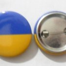 Ukraine National Country Flag Button Badge Lapel Pin Tin Plate 30 mm Diameter