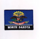 North Dakota USA State MultiColor Flag Logo Embroidered Iron On Backing Heat Seal Patch