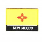New Mexico USA State MultiColor Flag Logo Embroidered Iron On Backing Heat Seal Patch