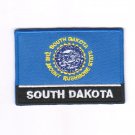 South Dakota USA State MultiColor Flag Logo Embroidered Iron On Backing Heat Seal Patch