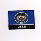 Utah USA State MultiColor Flag Logo Embroidered Iron On Backing Heat Seal Patch