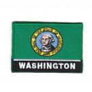 Washington USA State MultiColor Flag Logo Embroidered Iron On Backing Heat Seal Patch