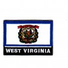 West Verginia USA State MultiColor Flag Logo Embroidered Iron On Backing Heat Seal Patch