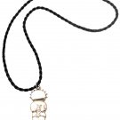 Unisex Souvenir Palestine Metal Flag Necklace Palestinian Fashion Rope Necklace