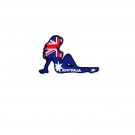 Multi Color Australia Country Flag Embroidered Iron on Backing Heat Seal Biker Girl Patch Applique