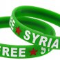 Green Free Syria Country Flag Silicone Rubber Bracelet Sport Unisex Fashion Multi Color Wristband