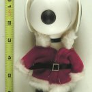 Snoopy in Santa Costume - Peanuts Christmas Doll Statue