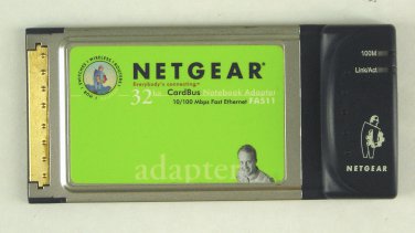 Netgear FA511 32bit CardBus Notebook Adapter 10/100 Mbps Fast Ethernet