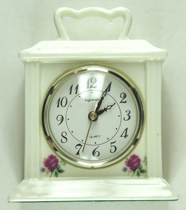 Ingraham Porcelain Decorative Quartz Clock