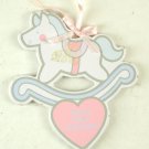 Baby's First Christmas Wooden Rocking Horse Ornaments