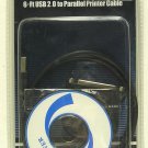 Sabrent 6-Ft USB 2.0 Parallel Printer Cable
