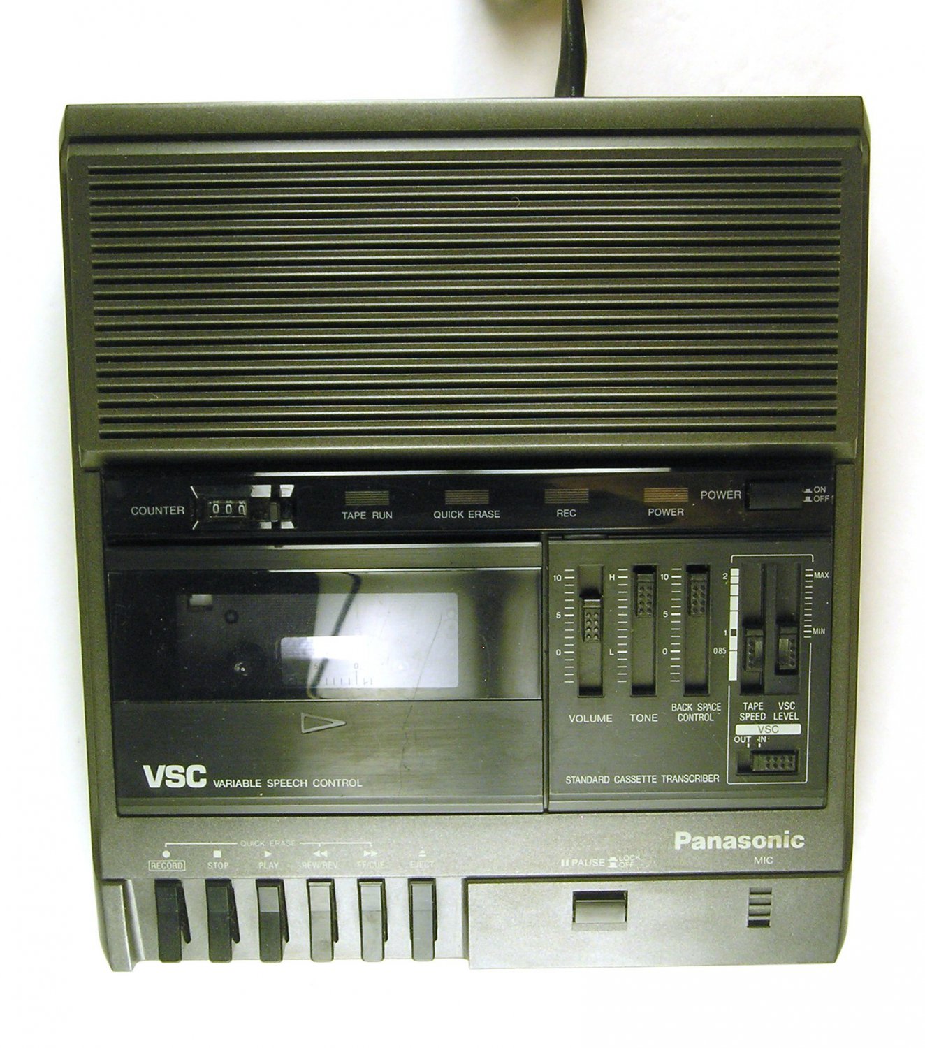 Panasonic RR830 Standard Cassette Transcriber and RP2692 Foot Pedal
