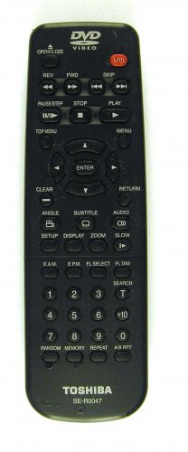 Toshiba SE-R0047 DVD Remote Control